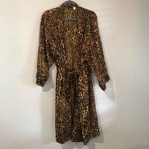 Silk Tiger / Leopard Print Robe